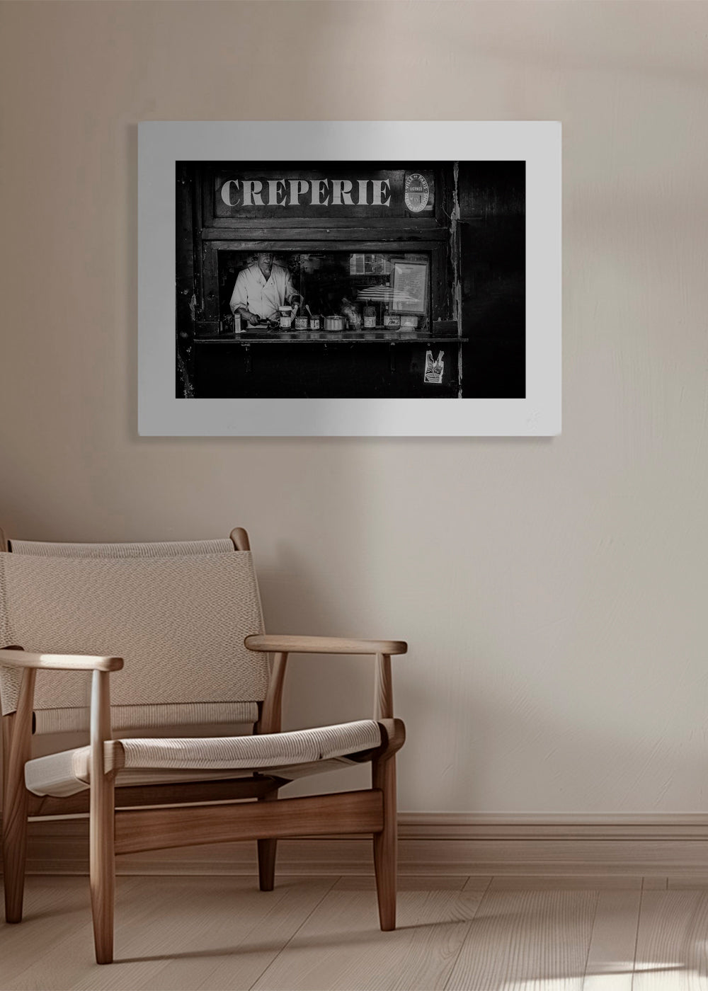 Kökskonst Creperie svartvit
