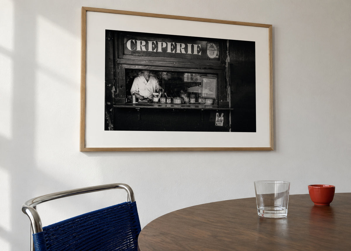 Creperie Montmartre - Framed poster in an interior