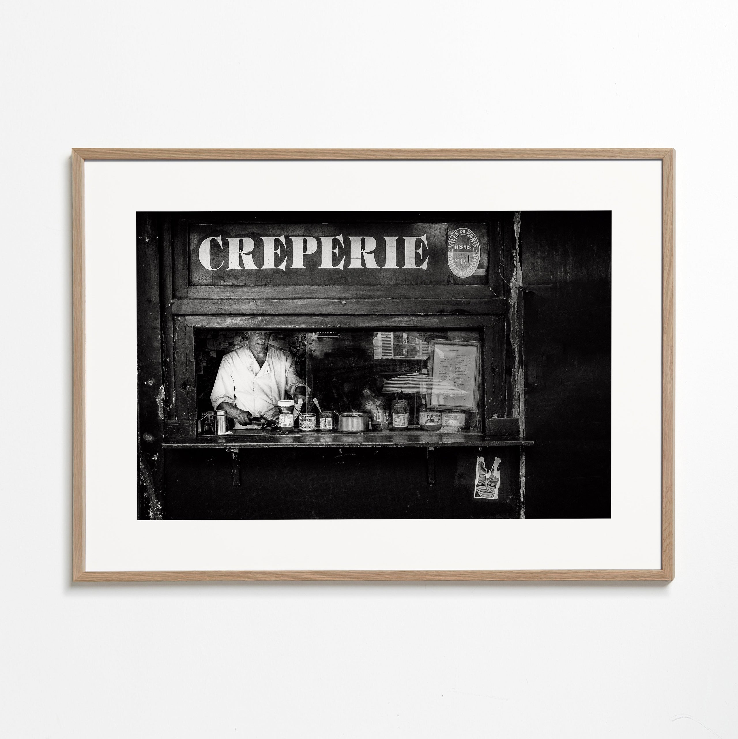 Kökskonst Creperie svartvit