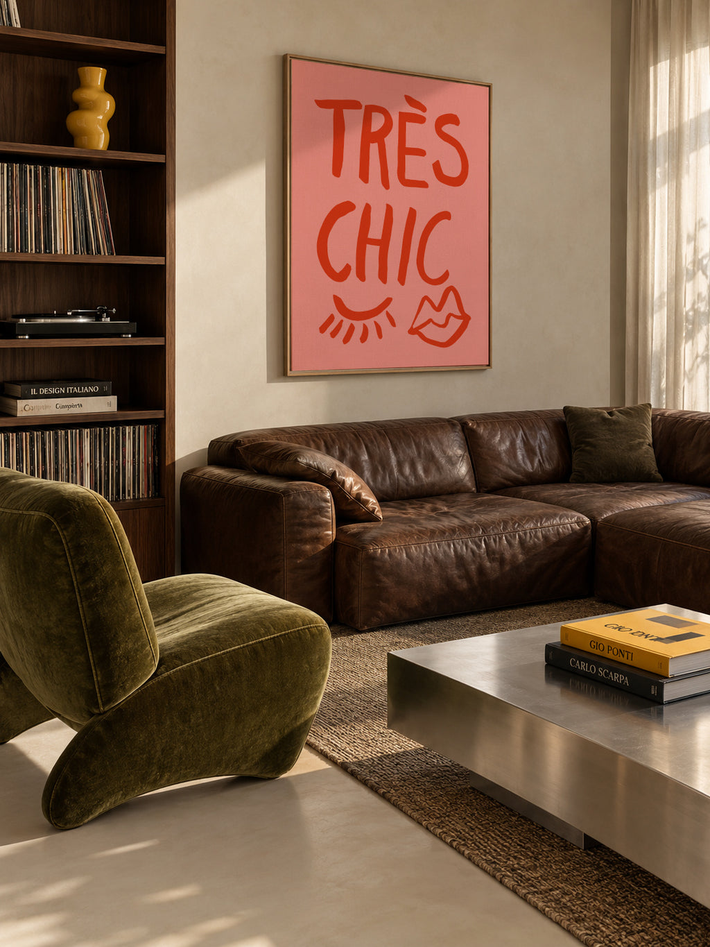 TrAus Chic Pink - Framed canvas in an interior
