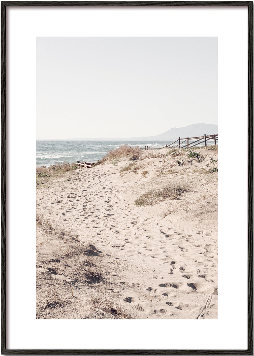 Landskap konst: sandstig vid stranden