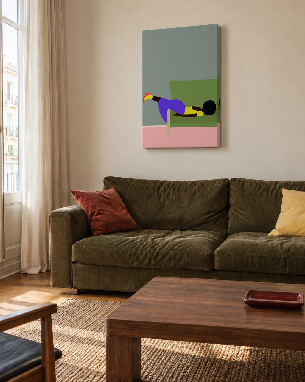 Wendy's Mood - Unframed canvas in an interior