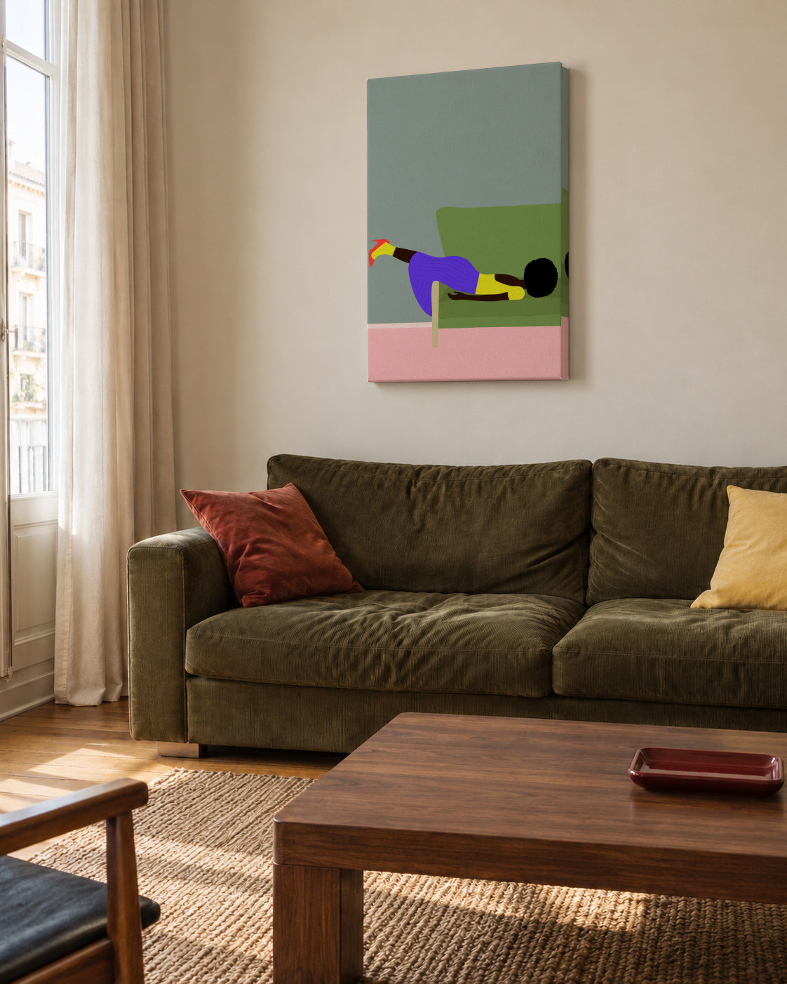 Wendy's Mood - Unframed canvas in an interior