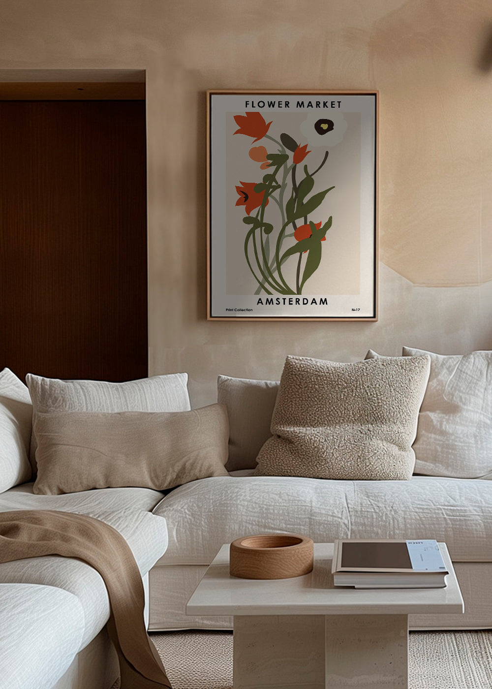 Botanisk poster Flower Market Amsterdam bukett