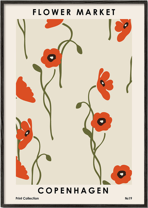 Botanisk poster: Köpenhamns vallmo