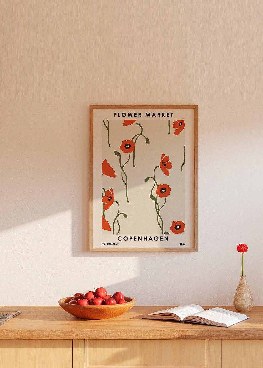 Botanisk poster: Köpenhamns vallmo