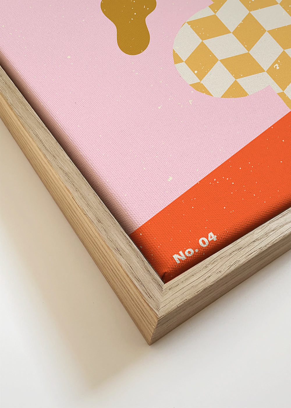 Botanisk poster rosa med grafisk blomma