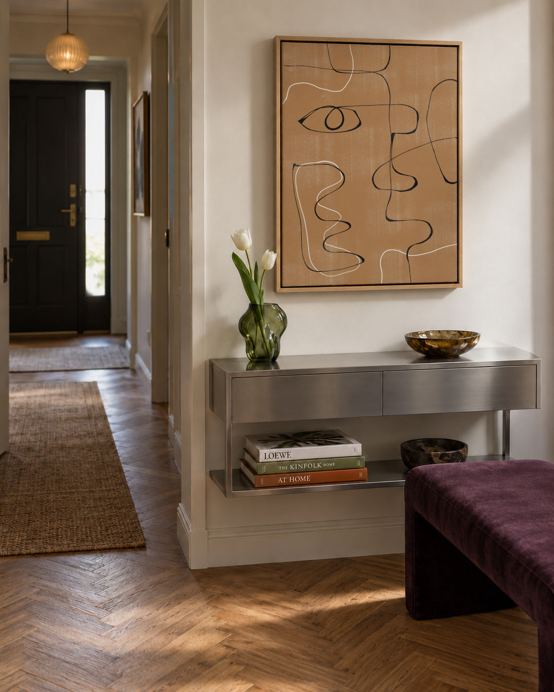 Abstract Face No3. - Framed canvas in an interior