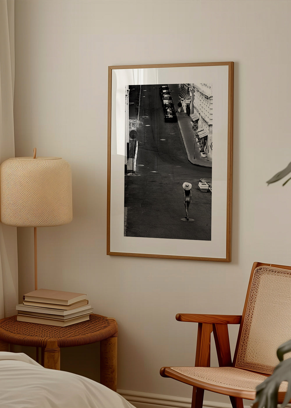 Gatufotografi med en ensam figur