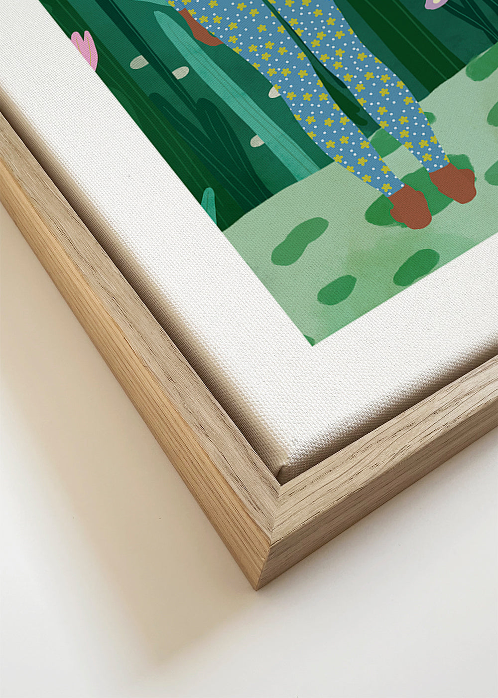 Botanisk poster med två figurer och hattar
