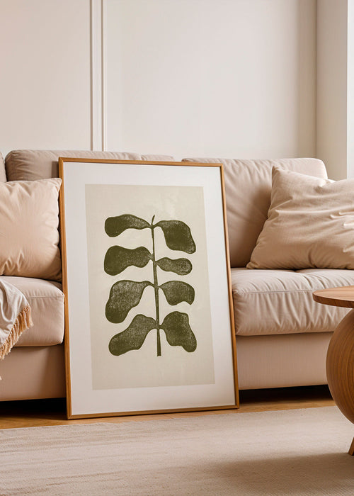Botanisk poster gröna blad