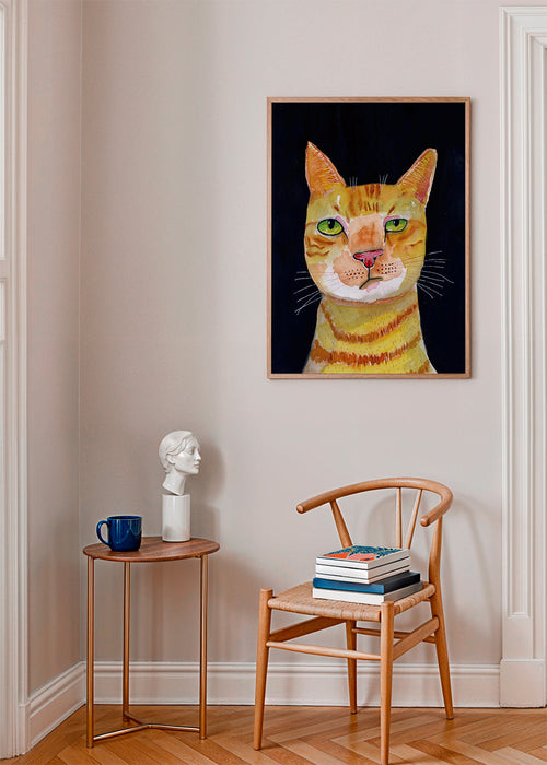 Porträtt av orange katt