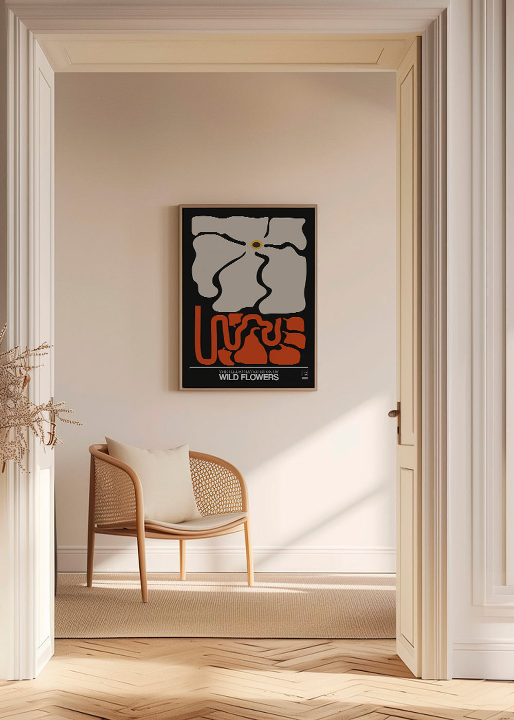 Botanisk poster stiliserade blommor