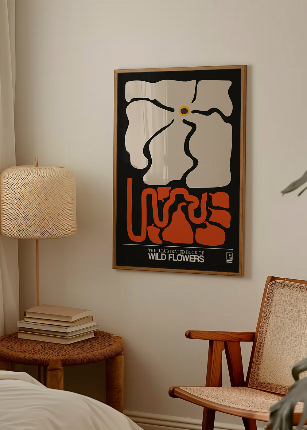 Botanisk poster stiliserade blommor