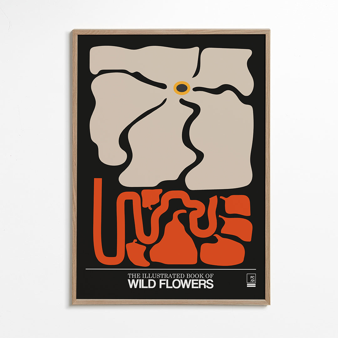 Botanisk poster stiliserade blommor