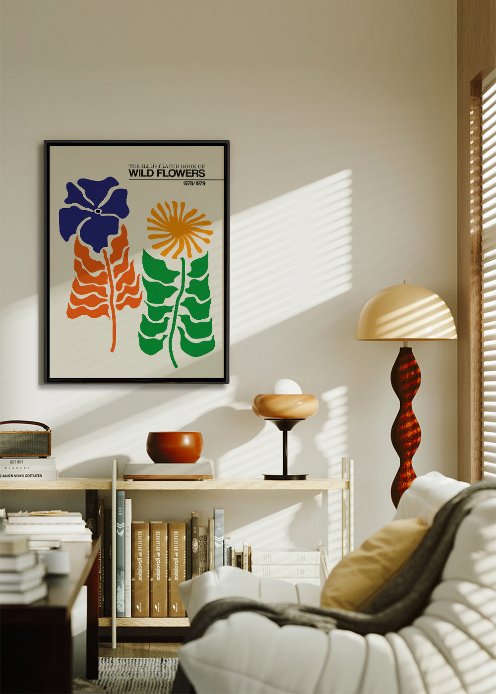 Botanisk poster: Vilda blommor grafisk