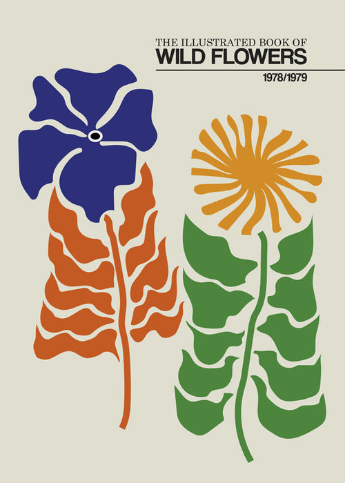 Botanisk poster: Vilda blommor grafisk