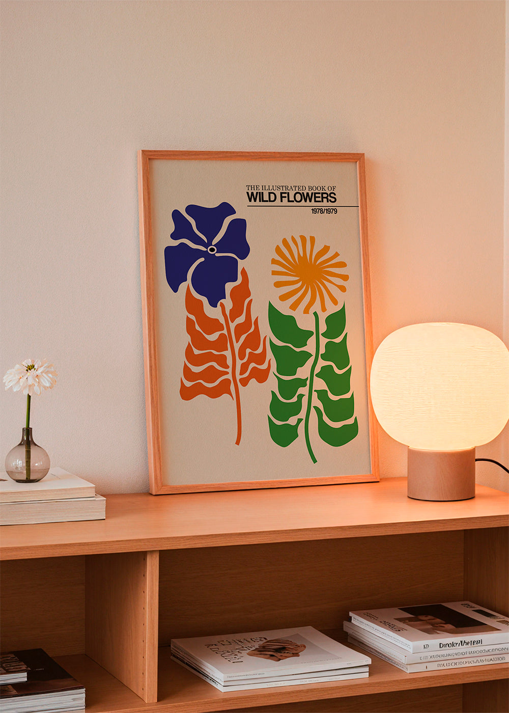 Botanisk poster: Vilda blommor grafisk