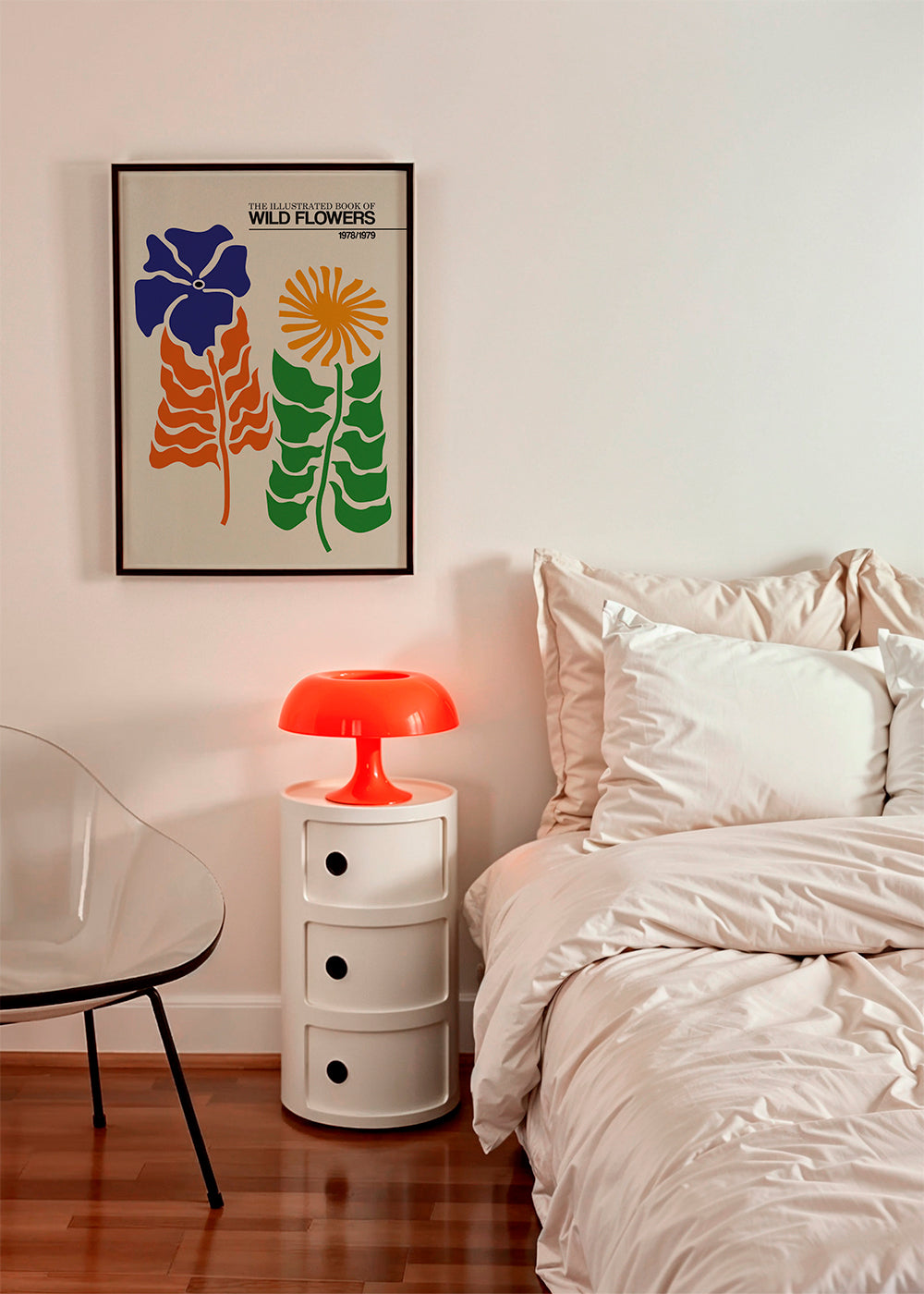 Botanisk poster: Vilda blommor grafisk