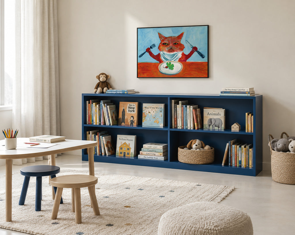 Vegan Cat - Framed poster in an interior