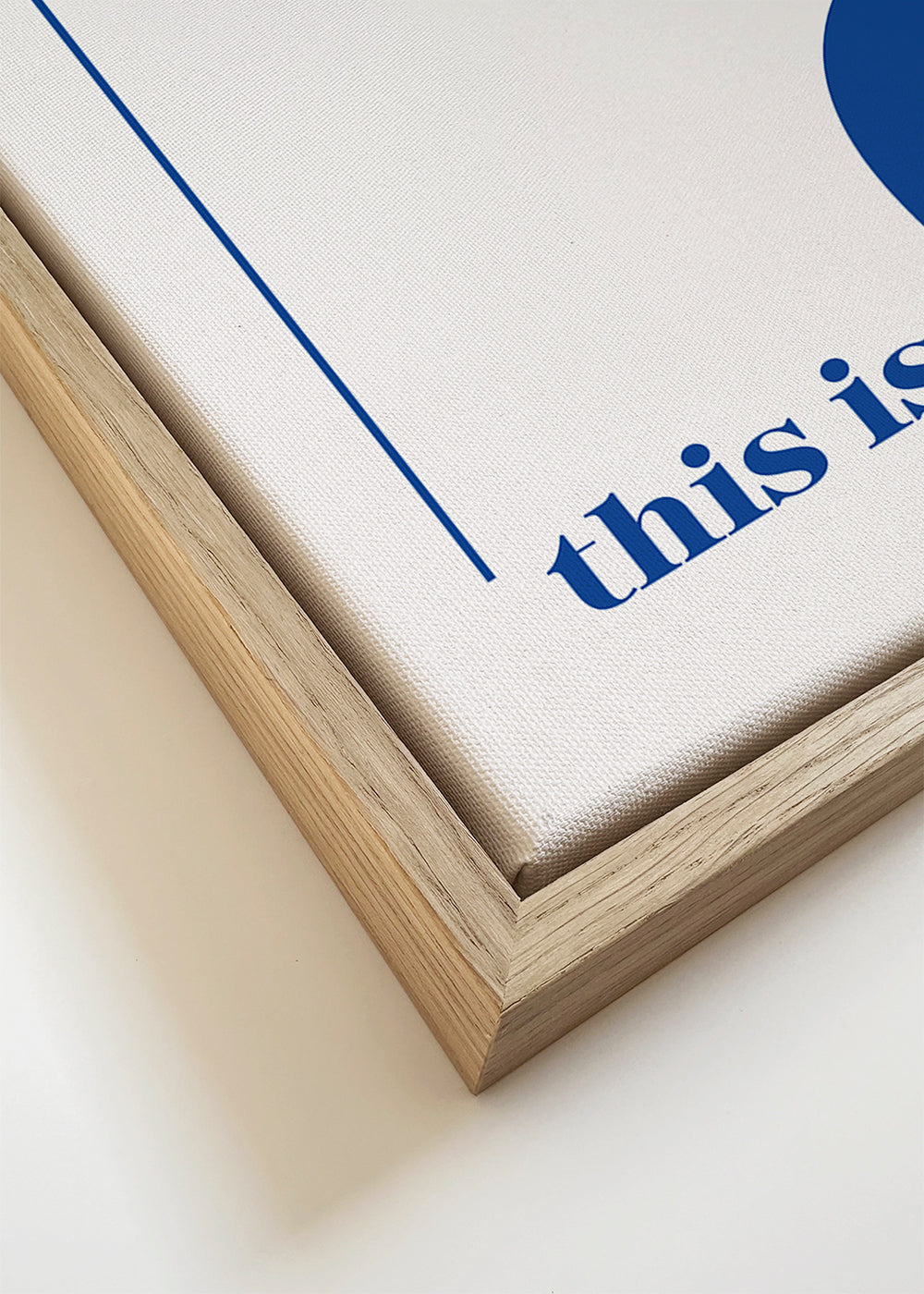 Illustration typografi blå minimal