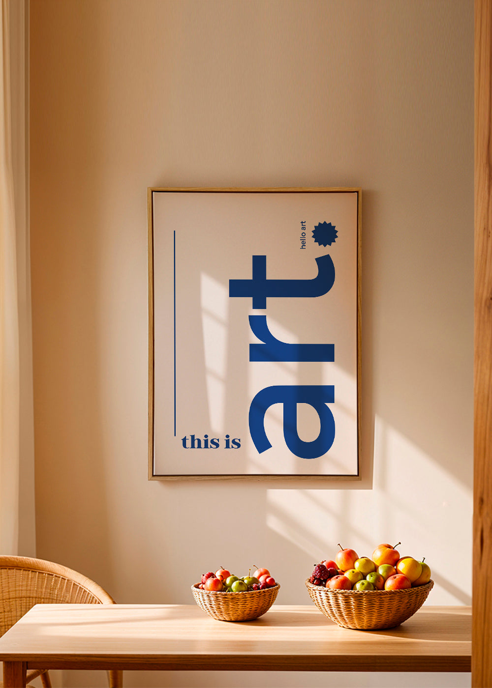 Illustration typografi blå minimal