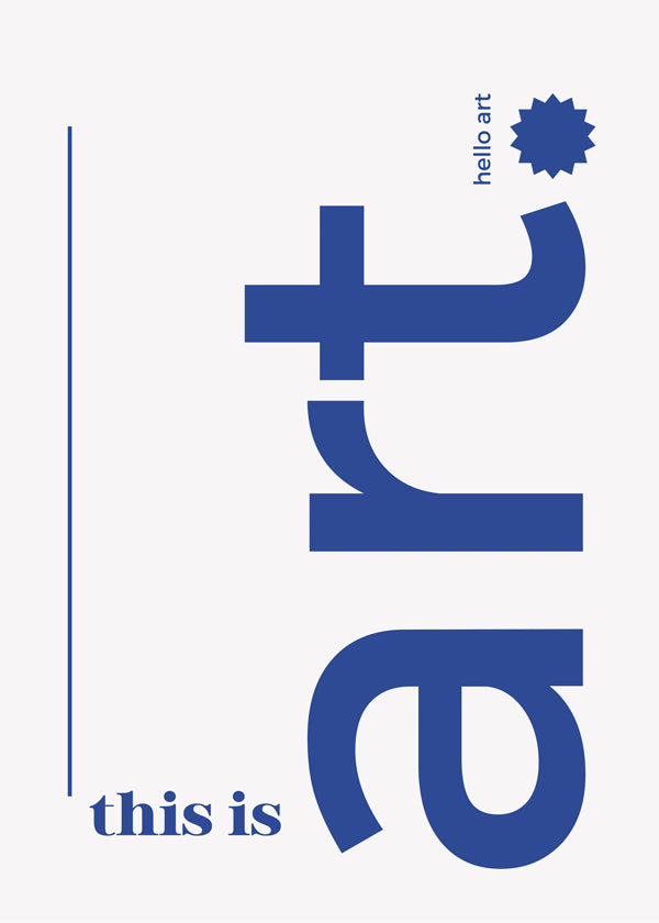 Illustration typografi blå minimal