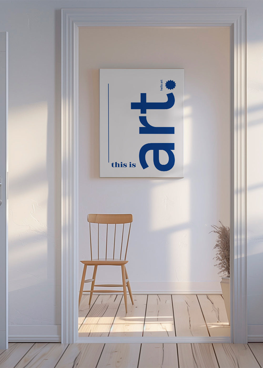Illustration typografi blå minimal