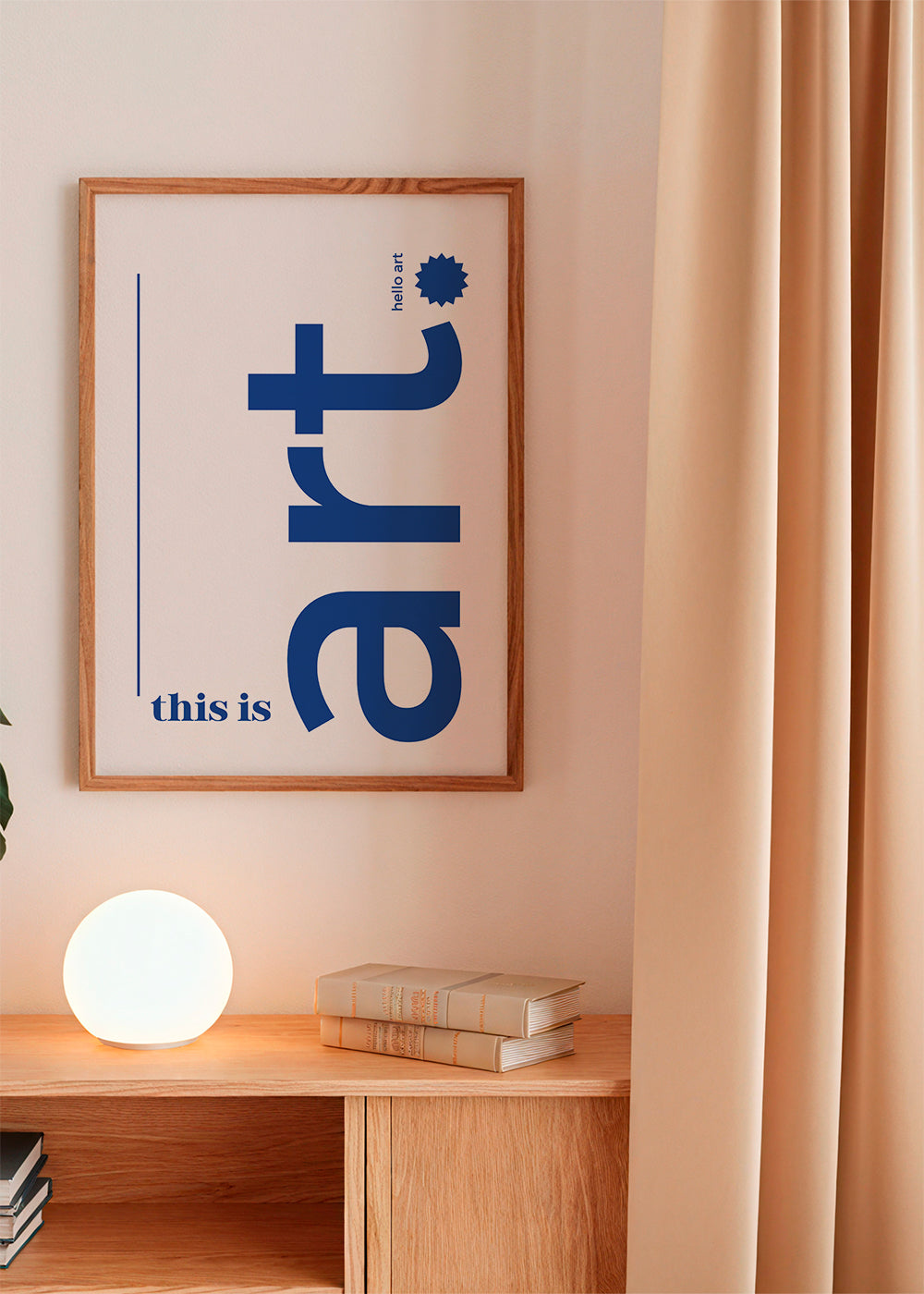 Illustration typografi blå minimal