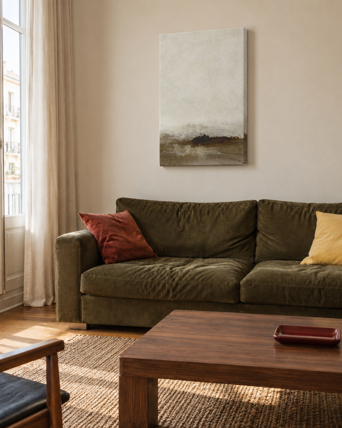 Away from hear No2 - Unframed canvas in an interior