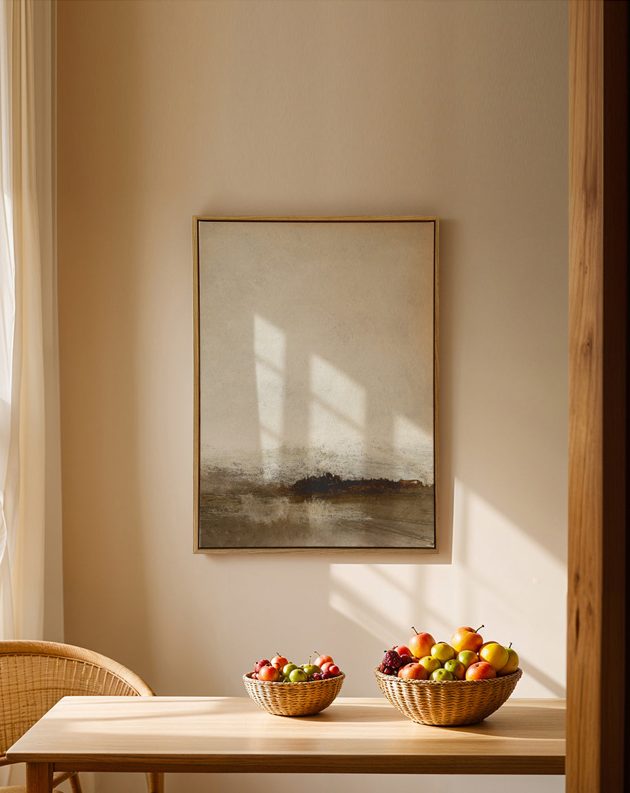 Away from hear No2 - Framed canvas in an interior
