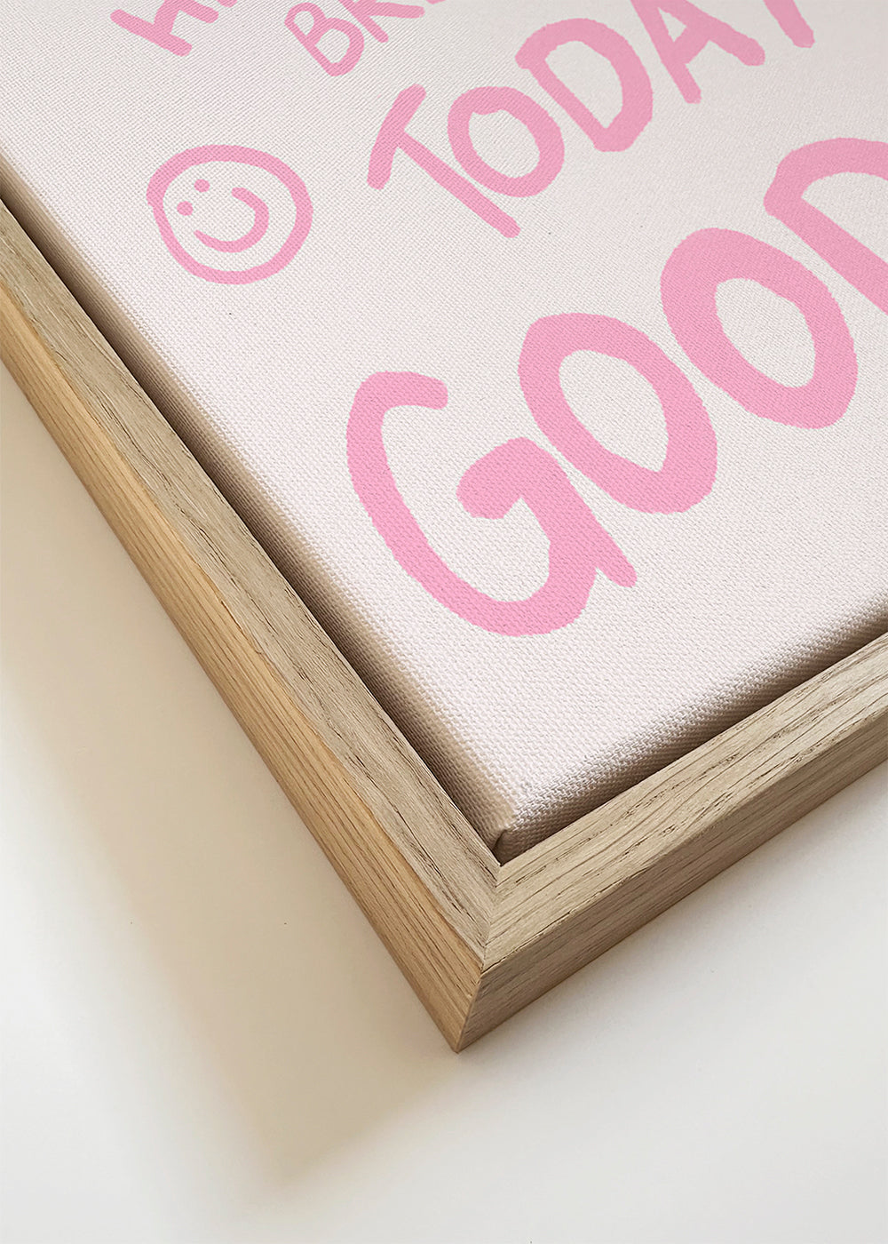 Typografisk illustration 'Good Morning' rosa