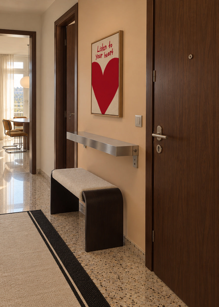 Listen To Your Heart - Framed canvas in an interior
