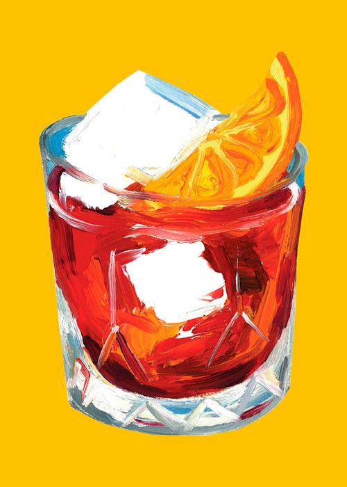 Kökskonst Negroni-illustration