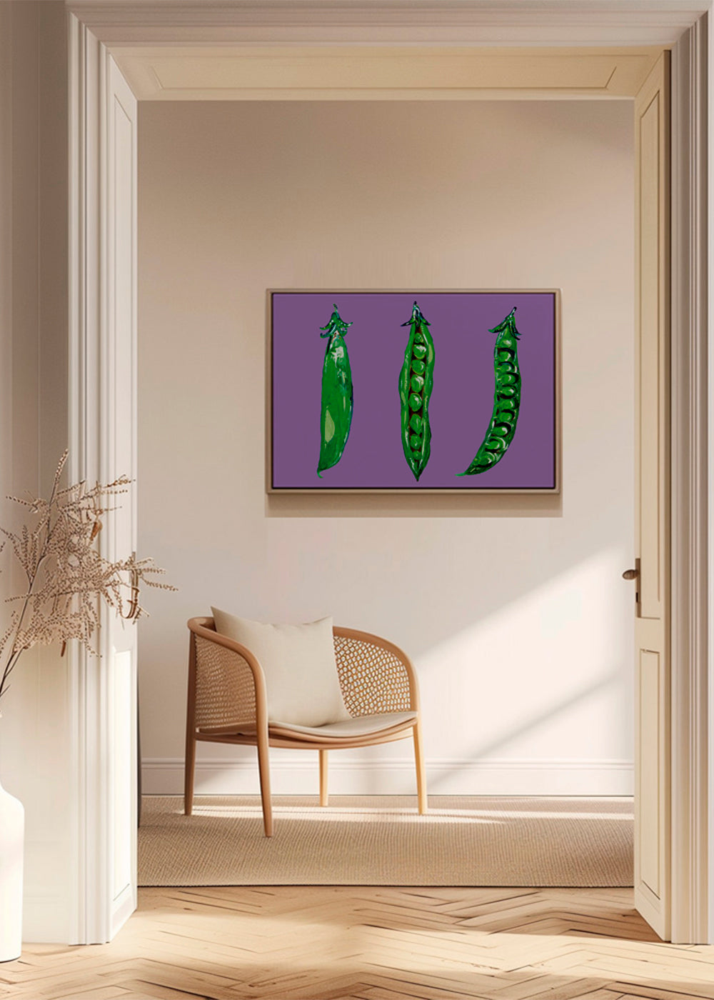 Kökskonst med ärtor i balja