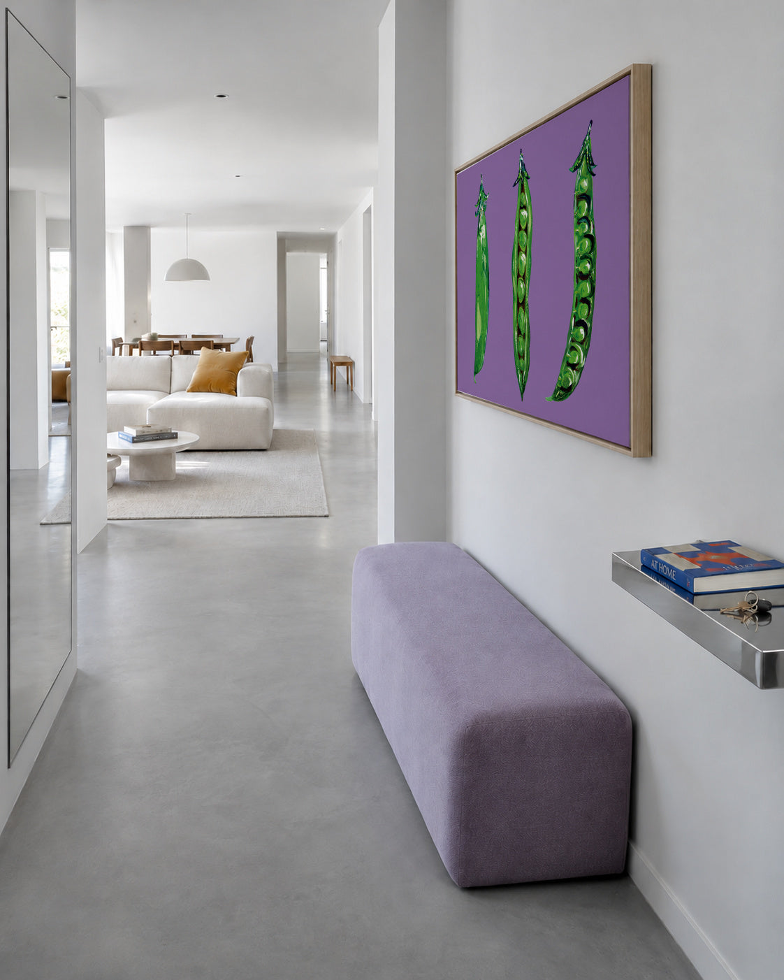Peas In a Pod - Framed canvas in an interior