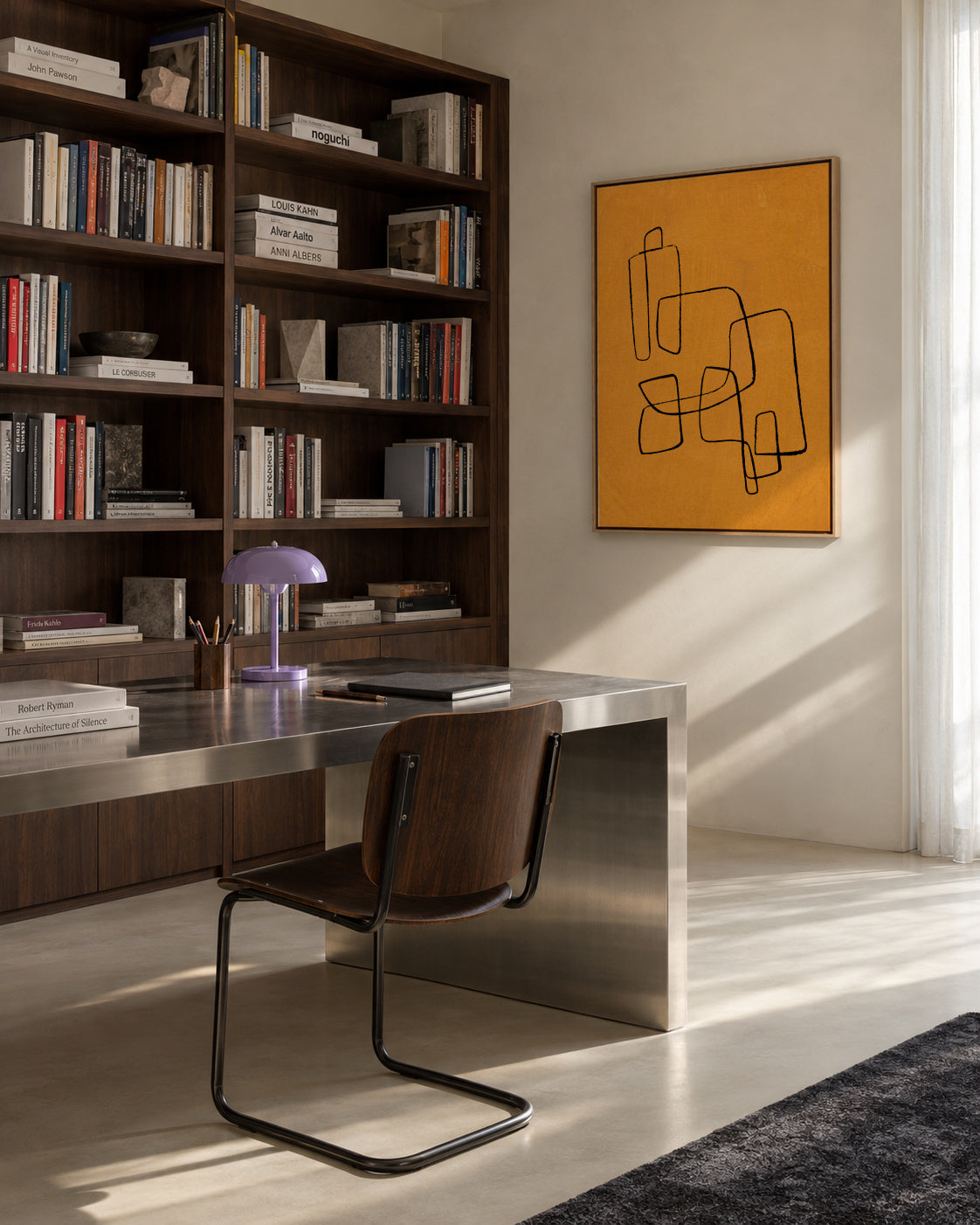 Banana Maze - Framed canvas in an interior
