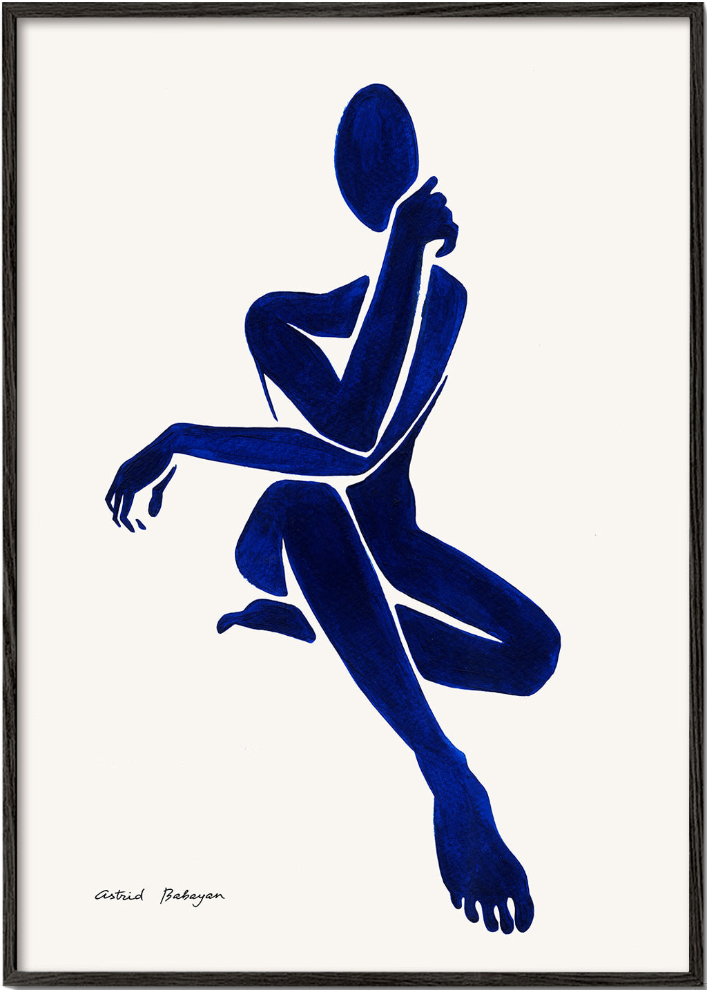 Abstrakt blå figur