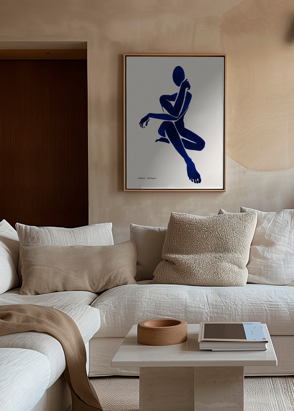 Abstrakt blå figur