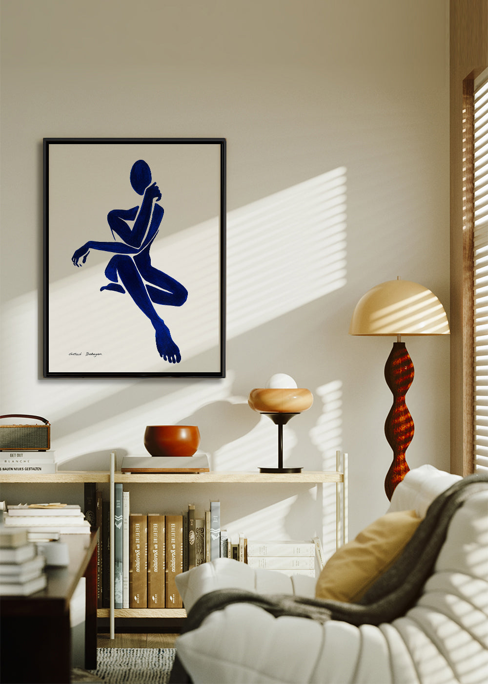 Abstrakt blå figur