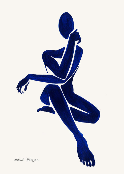 Abstrakt blå figur
