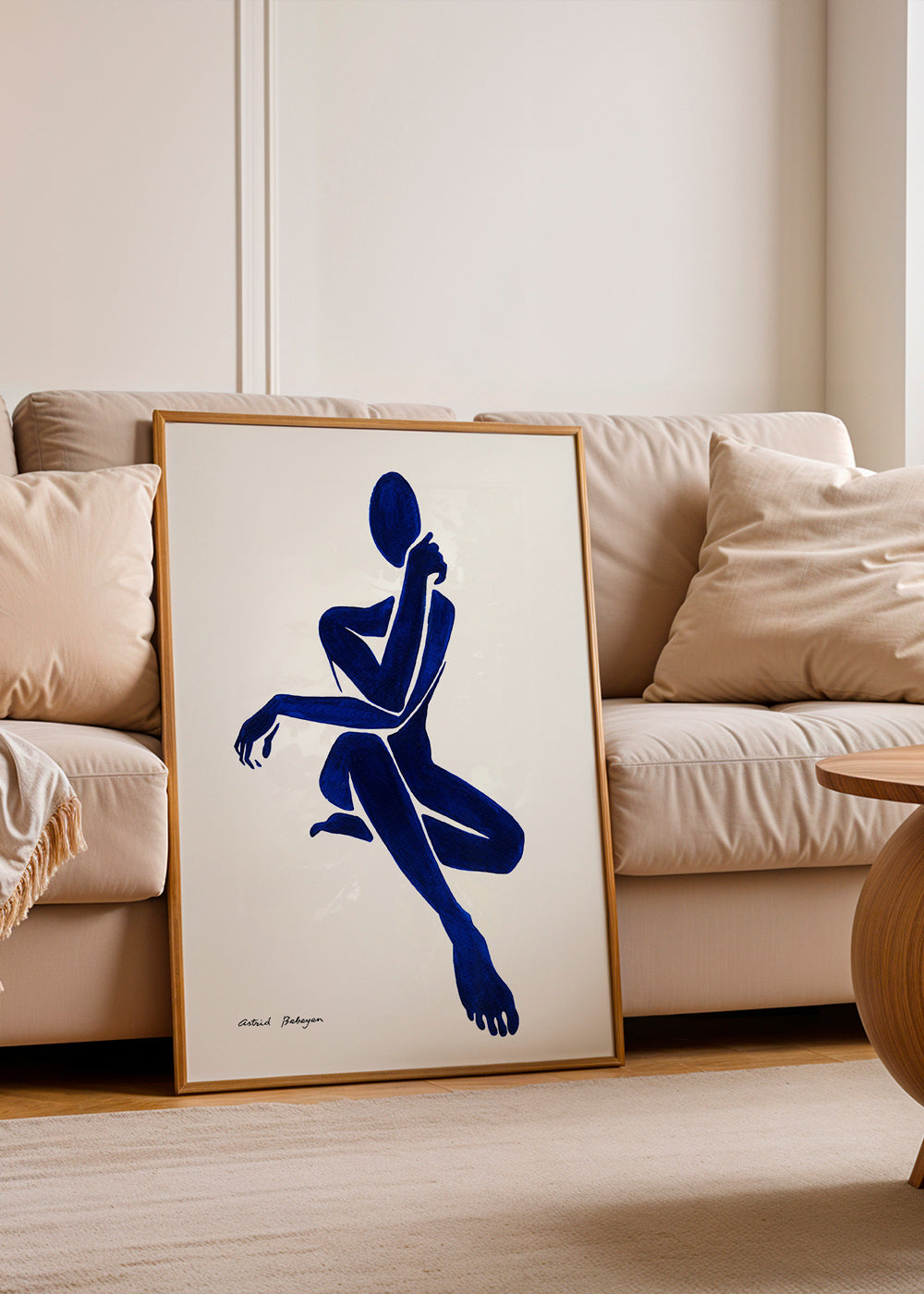 Abstrakt blå figur