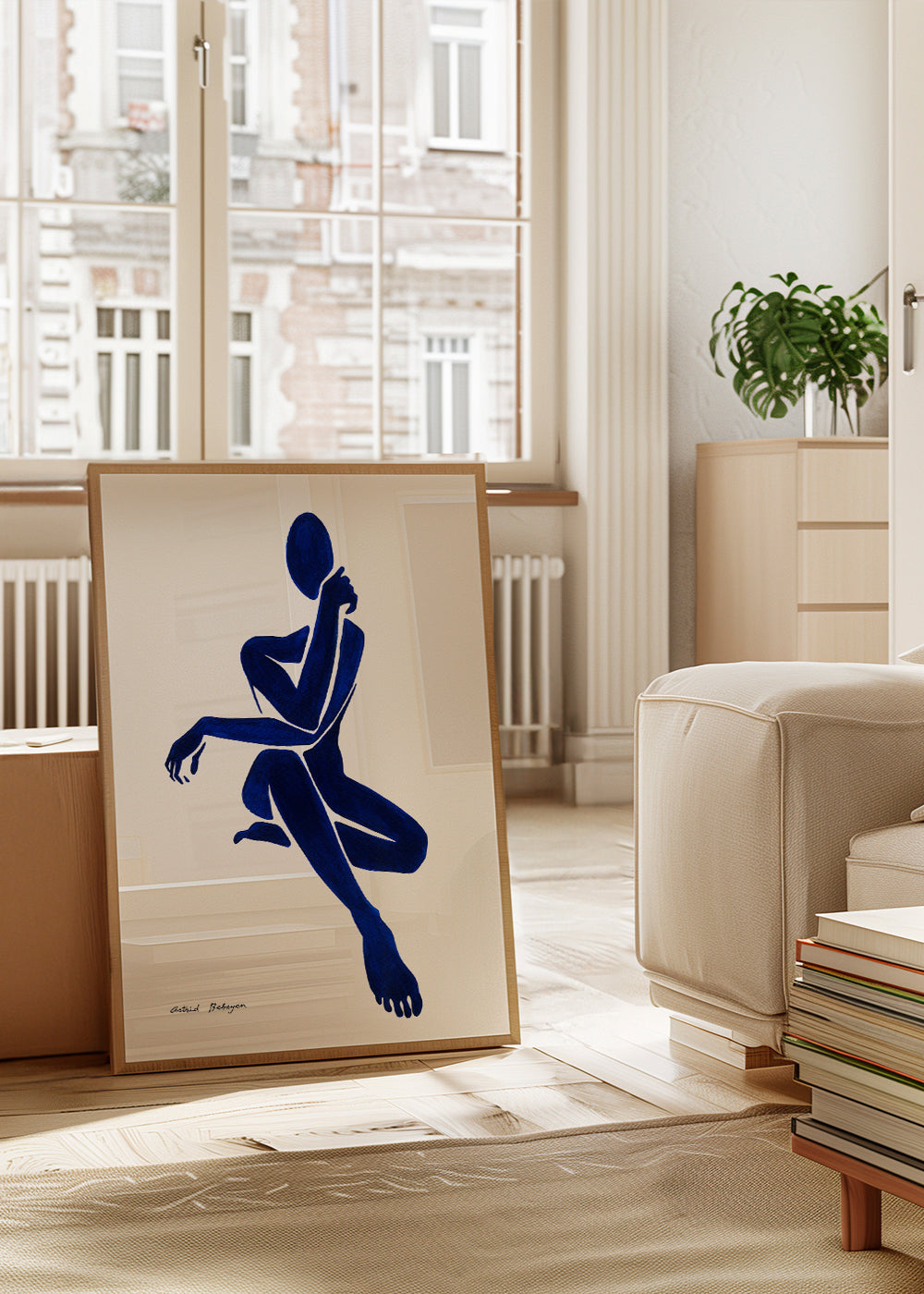 Abstrakt blå figur
