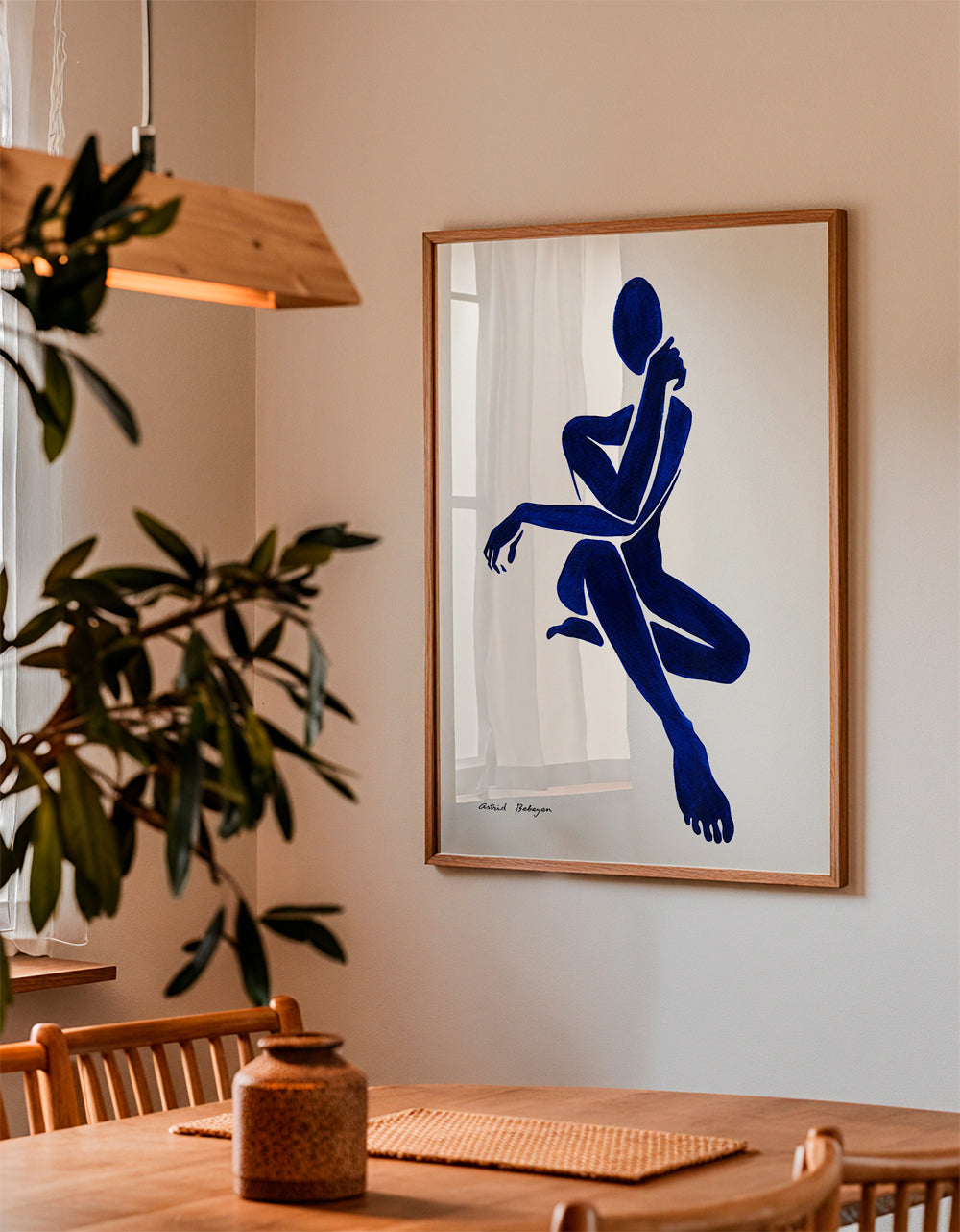 Abstrakt blå figur