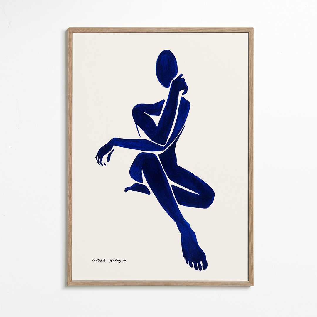 Abstrakt blå figur