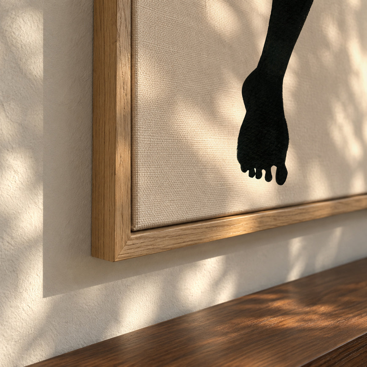 Black figure #1 - Framed canvas detail