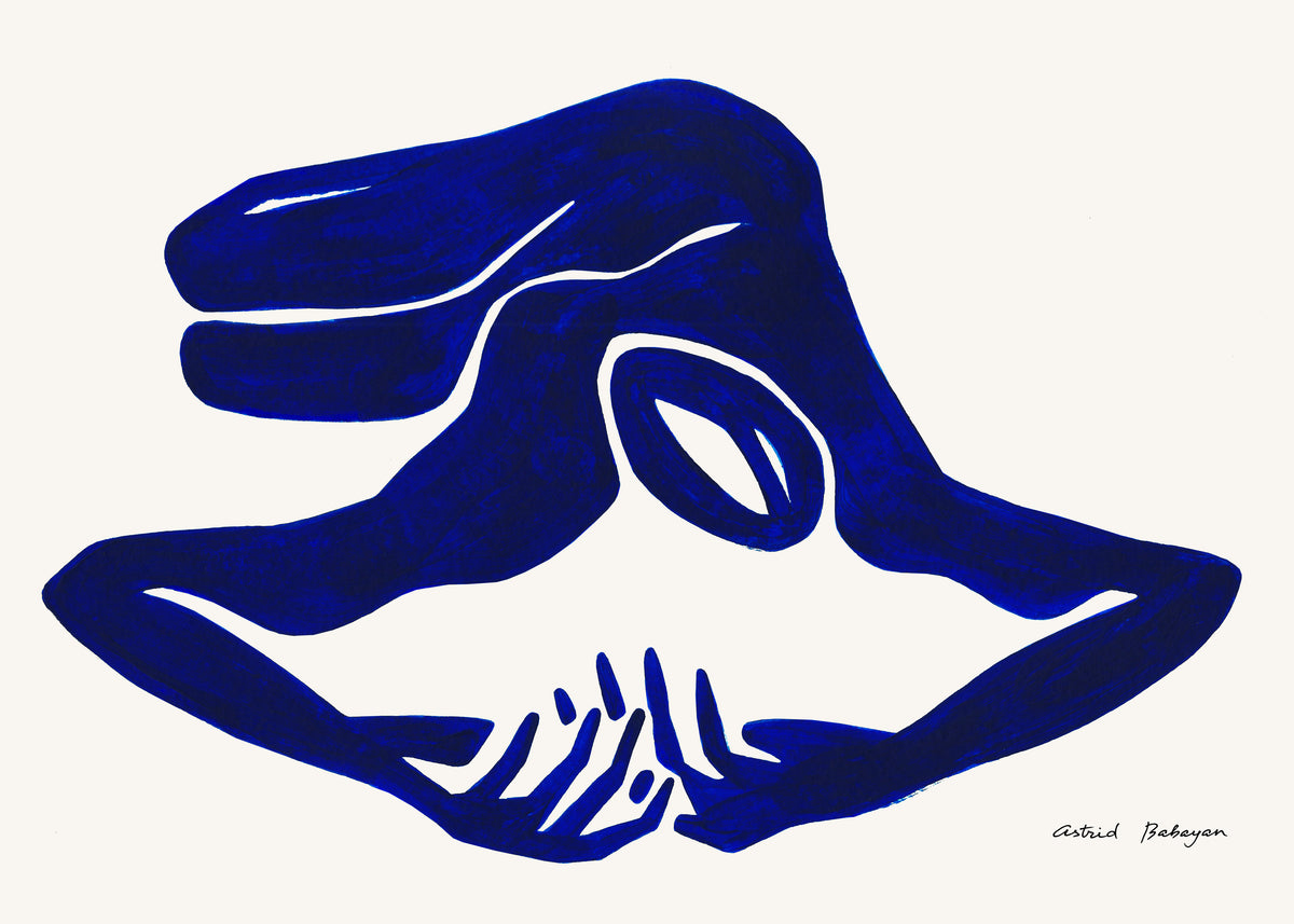 Blue Figure #6 - Unframed art print