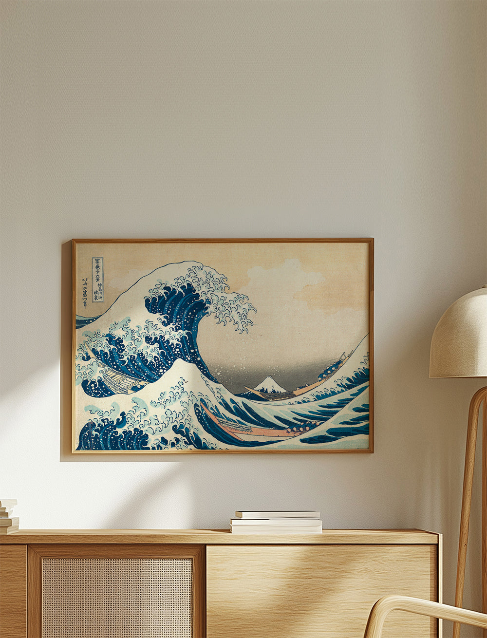 Cuadro de paisaje: japansk våg i träsnitt