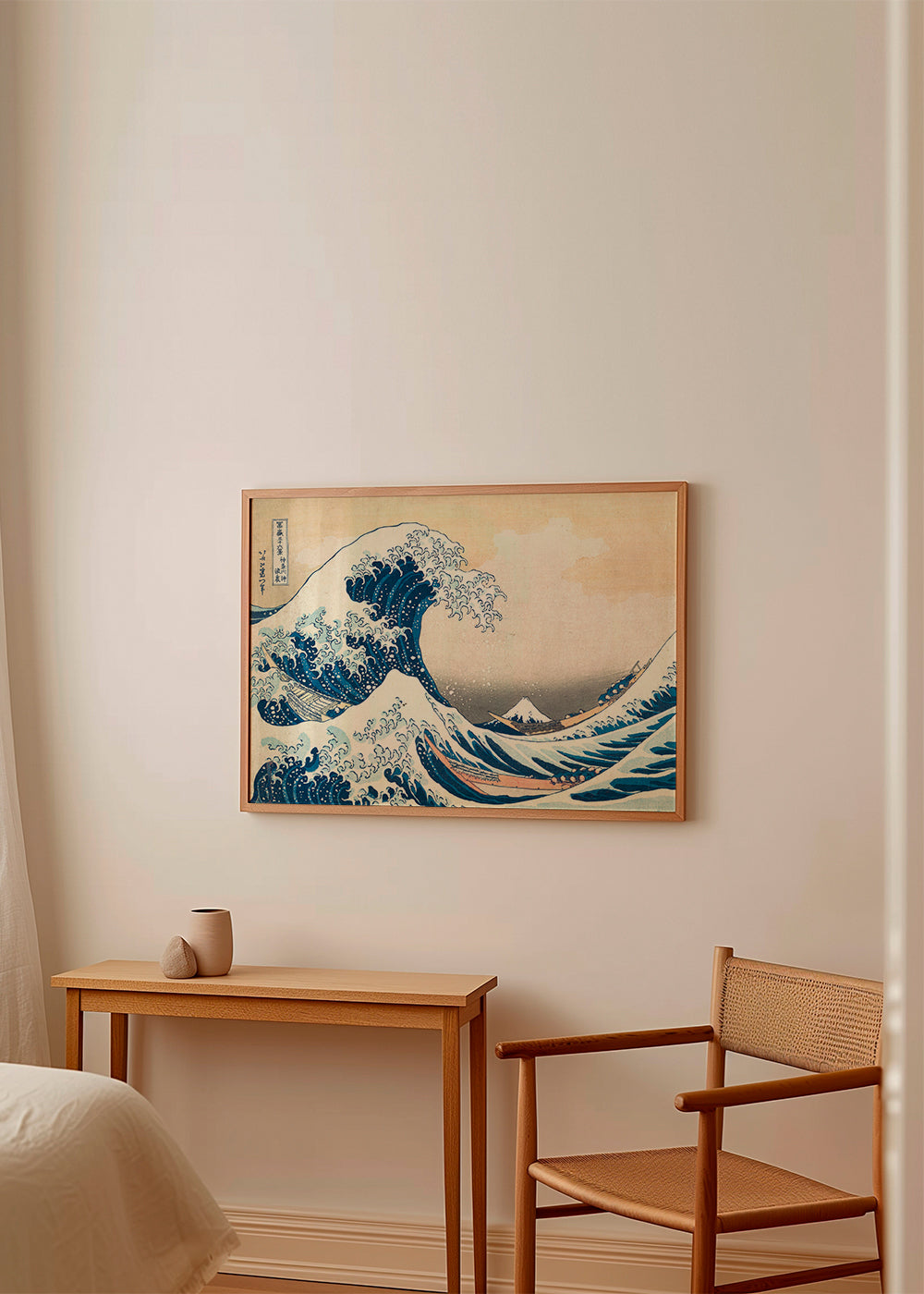 Cuadro de paisaje: japansk våg i träsnitt