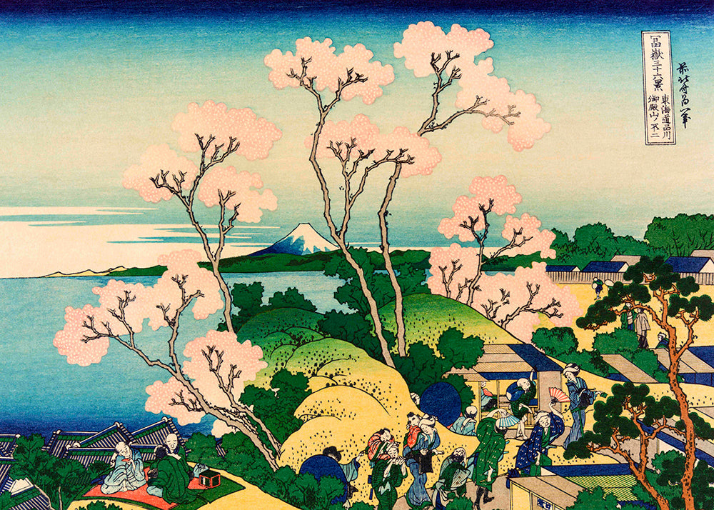 Landskap: Mount Fuji med körsbärsblommor